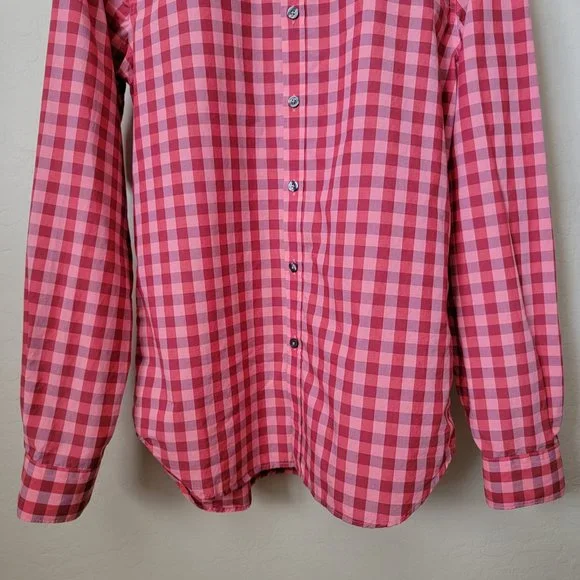 Paul Smith Button Up Red Gingham Plaid Shirt - Picture 5 of 16